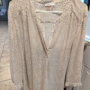 Dalia Beige Speckled Women's Blouse